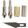 Metal tips, D: 1-15 mm, 1 set