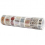 Washi Tape, W: 15+25 mm, L: 3+5 m, 9 rolls