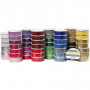 Lace Tape Assortment, assorted colours, W: 15 mm, 3 m/ 56 pack