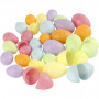 Egg, pastel colours, H: 4,5+6 cm, D 3+4 cm, 720 pc/ 1 pack