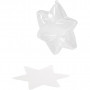 Decoration Star, transparent, H: 10 cm, 5 pc/ 5 pack