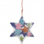 Decoration Star, transparent, H: 10 cm, 5 pc/ 1 pack
