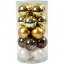 Christmas Ornaments, golden, D 6 cm, 20 pc/ 1 pack