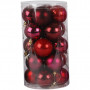 Christmas Ornaments, red harmony, D 6 cm, 20 pc/ 1 pack