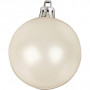 Christmas Ornaments, white, mother-of-pearl, dia. 6 cm, 20 pc/ 20 pack
