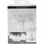 LED Light String with Lampshades, white, H: 80 mm, L: 100 cm, D 65 mm, 1 pc