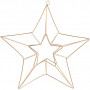 Hanging ornament, brass, star, size 34x30 cm, 1 pc