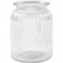 Glass Jar, H: 14,5 cm, D 11 cm, hole size 7 cm, 6 pc/ 1 box
