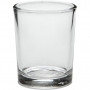 Tealight holder in glass, H: 6,5 cm, D 4,5-5,5 cm, 120 ml, 12 pc/ 1 box