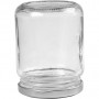 Storage Glass Jar, transparent, H: 9,1 cm, D 6,8 cm, 240 ml, 12 pc/ 1 box