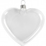 Flat Glass Heart, H: 7,8 cm, W: 9 cm, thickness 2,1 cm, 6 pc/ 1 box