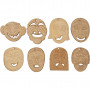 Masks for hanging, size 5.5-7 cm, thickness 4 mm, 24 pcs./ 1 pk.