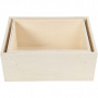 Storage Boxes, H: 27+31 cm, W: 19.5+22.5 cm, 2 pcs, plywood