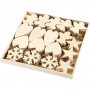 Christmas Ornaments, size 9-11 cm, thickness 4 mm, 90 pc/ 1 pack