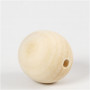 Wooden Bead, D 35 mm, hole size 6 mm, 50 pc/ 1 pack
