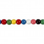 Wooden Beads Mix, assorted colours, D 8 mm, hole size 2 mm, 200 g/ 1 pack