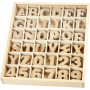 Letters and Numbers, H: 4 cm, thickness 2,5 mm, 288 pc/ 1 pack