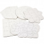 Jigsaw Puzzle, white, size 17-21 cm, 10 pc/ 10 pack