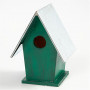 Bird box with zinc roof, size 13.5x11x19 cm, hole size 32 mm, 1 pc, pine