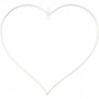 Heart, white, size 13x13 cm, thickness 2,5 mm, 10 pc/ 1 pack