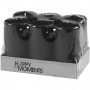 Candles, black, H: 100 mm, D 50 mm, 6 pc/ 1 pack