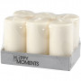 Candles, off-white, H: 100 mm, D 50 mm, 6 pc/ 1 pack