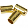 End Caps, gold-plated, D 2,5 mm, 50 pc/ 1 pack