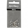 Crimp Beads, D: 2 mm, 50 pcs, sterling silver