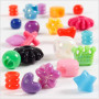 Plastic Beads, size 6-20 mm, hole size 1.5-6 mm, 700 ml