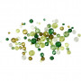 Faceted Bead Mix, size 4-12 mm, hole size 1-2.5 mm, 250 g, green harmony
