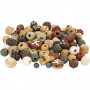 Ceramic beads, ass. colors, size 7-18 mm, hole size 2-4 mm, 300 g/ 1 pk.