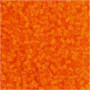 Rocaille Seed Beads, transparent orange, 2-cut, D 1,7 mm, size 15/0 , hole size 0,5 mm, 500 g/ 1 bag