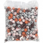 Sports Beads, assorted colours, size 11-15 mm, hole size 3-4 mm, 270 g/ 1 pack