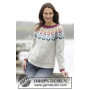 Joyride by DROPS Design - Knitted Blouse Nordic Pattern size S - XXXL