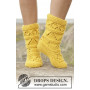 Lemon Twist by DROPS Design - Knitted Booties Pattern size 35 - 42