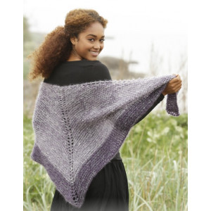 Get the Point by DROPS Design - Knitted Triangular Shawl Pattern 164x70 cm