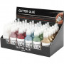 Glitter Glue, 36x25 ml, asstd. colours