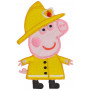 Iron On Mending Peppa Pig as Fireman 5x8,1cm