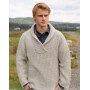 Parker by DROPS Design - Knitted Sweater with Shawl Collar Pattern size S - XXXL