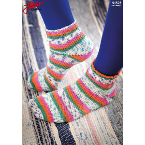 Järbo Toe-Up Socks With Magic Loop-tecnique - Knitted Socks Pattern size 21-45