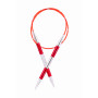 KnitPro SmartStix Fixed Circular Knitting Needles Aluminium 40cm Red 3.25mm