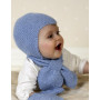 Baby Aviator Hat by DROPS Design - Knitted Baby Hat, Scarf and Mittens Pattern Size 1 months - 4 years