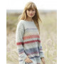 No Worries by DROPS Design - Knitted Jumper with Stripes Pattern Size XS - XXXL