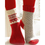 Twinkle Toes by DROPS Design 3 - Knitted Socks Bordeaux with Textured Pattern size 22 - 43