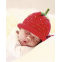 Sweet Strawberry by DROPS Design - Knitted Baby Hat Pattern size 1 months - 4 years
