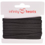 Infinity Hearts Elastic Band 5mm Black - 5m