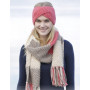Eyes On Me by DROPS Design - Knitted Head Band and Scarf in Moss Stitch Pattern 160x33 cm