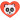 Iron On Mending Panda in Heart 6,8x6,1cm