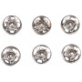 Snap Fasteners Silver 13mm - 6 pcs