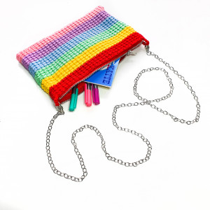 Rainbow Clutch by Rito Krea - Clutch Crochet Pattern 22x14cm